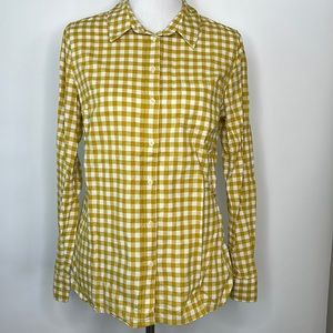 BANANA REPUBLIC CHECKERED BUTTON UP SHIRT